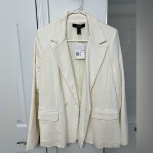 NWT Forever 21 Size M White Skort and Blazer Set